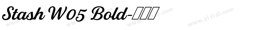Stash W05 Bold字体转换
